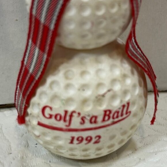 VTG 1992 Hallmark Keepsake Ornament Golf's a Ball Snowman Golf Ball Ornament - Picture 8 of 11